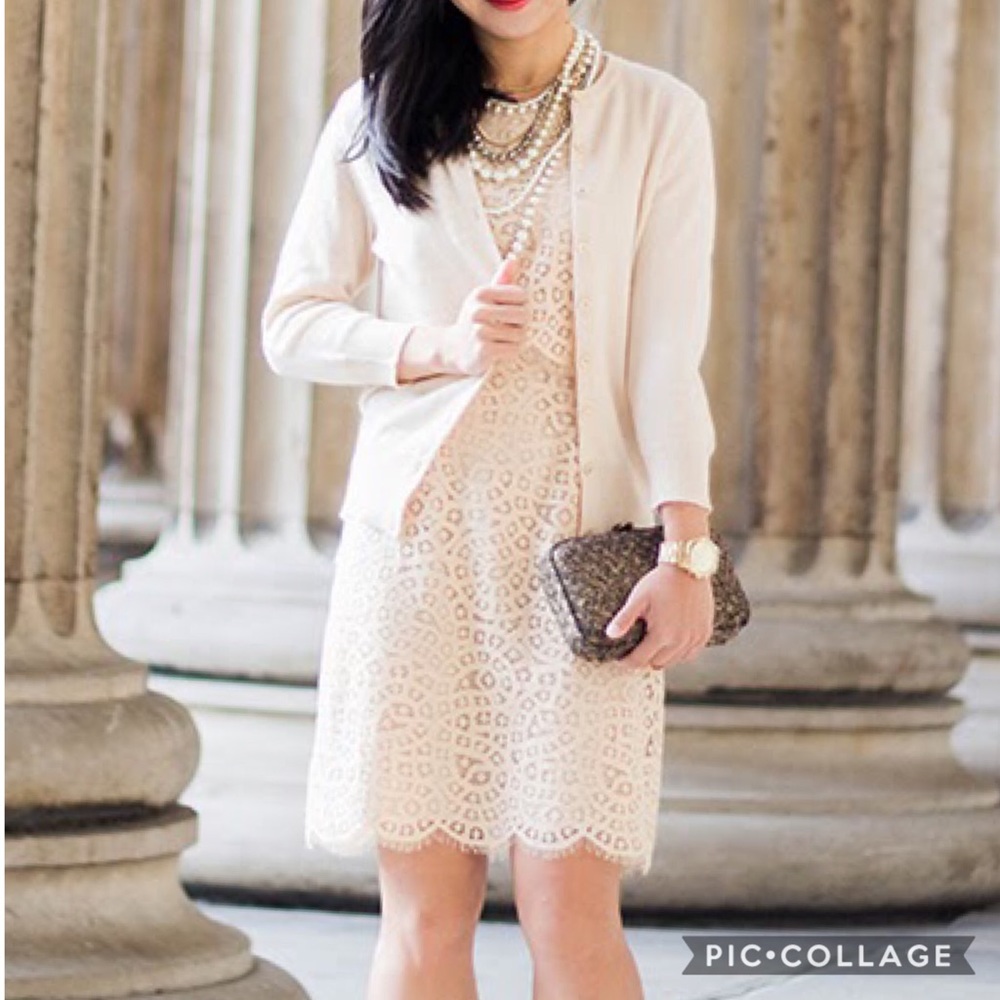 JCREW | TIERED SHIFT DRESS RAINDROP LACE - Picture 2 of 6